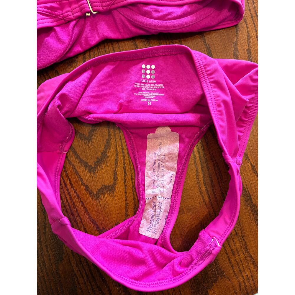 Title Nine NWT Women's Fuchsia Pink Bikini Set - Picture 5 of 6